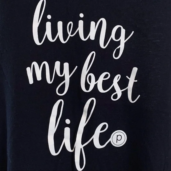 Pure Barre “Living My Best Life” Cropped Tank - Picture 4 of 4